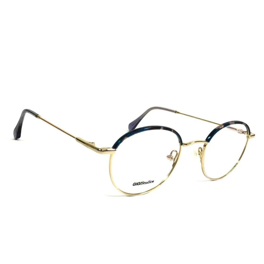 Gigi Studios Eyeglasses Frame TRIBECA 63510/3 Blue Gray Tortoise Gold 48-21-145